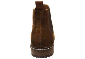 Natural Comfort Johnson Mens Leather Suede Comfortable Chelsea Boots