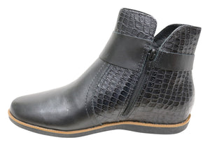 Bottero Trace Womens Comfortable Leather Ankle Boots Made In Brazil