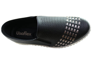 Usaflex Dolce Womens Comfortable Leather Slip On Shoes Made In Brazil