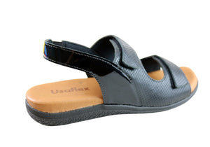 Usaflex Jessica Womens Comfortable Leather Sandals Made In Brazil