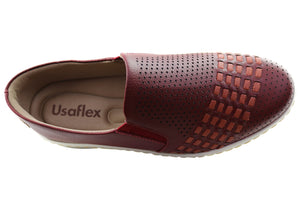 Usaflex Dolce Womens Comfortable Leather Slip On Shoes Made In Brazil