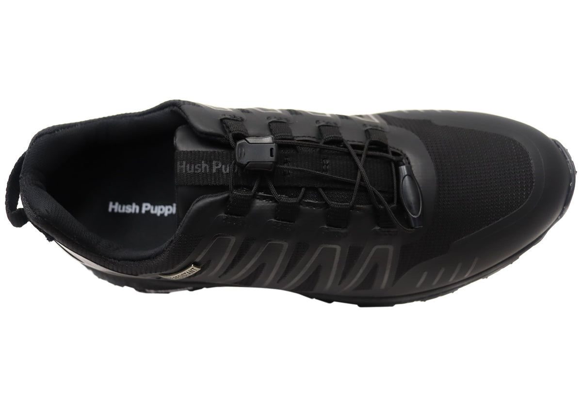 Hush Puppies Kelpie Mens Black Comfortable Slip On Shoes