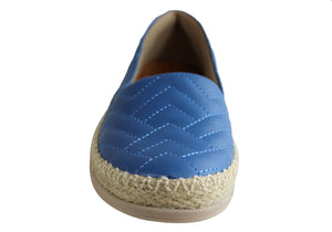 Usaflex April Womens Comfort Leather Espadrille Shoes Made In Brazil