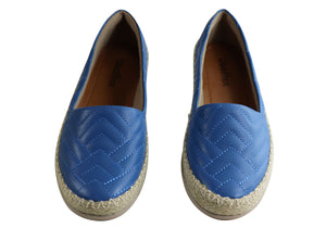 Usaflex April Womens Comfort Leather Espadrille Shoes Made In Brazil