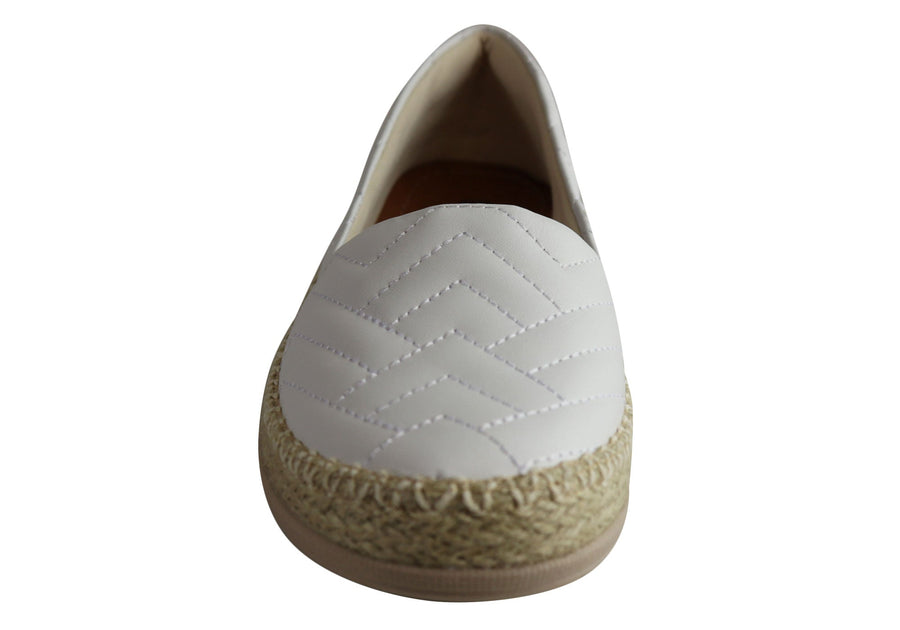 Usaflex April Womens Comfort Leather Espadrille Shoes Made In Brazil