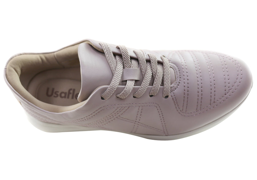 Usaflex Vella Womens Comfort Cushioned Leather Shoes Made In Brazil