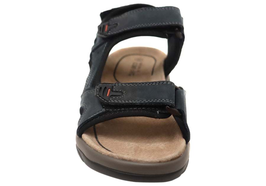 Natural Comfort Clift Mens Leather Adjustable Strap Sandals