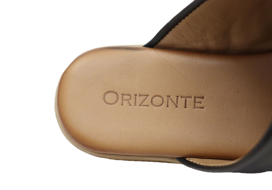 Orizonte Canberra Womens European Leather Comfortable Slides Sandals