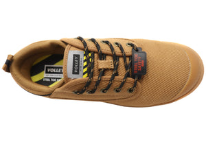 Volley Safety Mens Steel Toe Lace Up Shoes