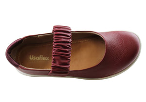 Usaflex Trina Womens Comfortable Leather Shoes Made In Brazil