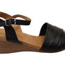 Orizonte Moonlight Womens European Leather Wedge Sandals