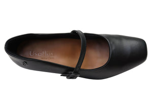 Usaflex Sashay Womens Comfortable Leather Heels Made In Brazil