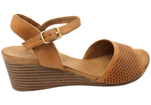 Orizonte Dilli Womens European Comfortable Leather Wedge Sandals