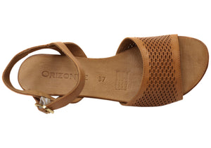 Orizonte Dilli Womens European Comfortable Leather Wedge Sandals