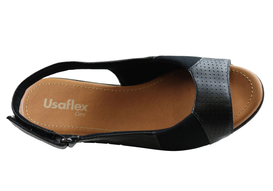 Usaflex Algiers Womens Comfortable Leather Sandals Made In Brazil