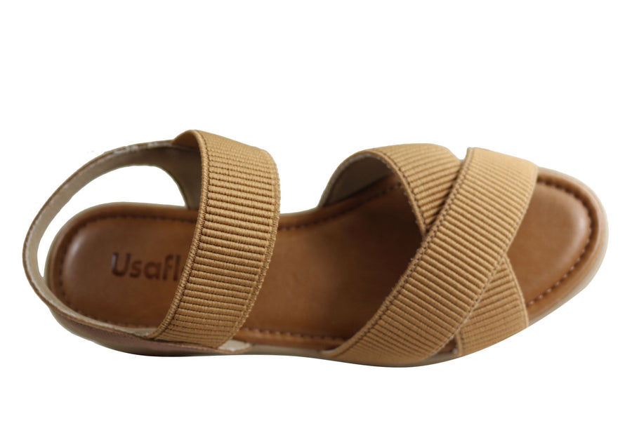 Usaflex Jetty Womens Comfortable Cushioned Sandals Made In Brazil