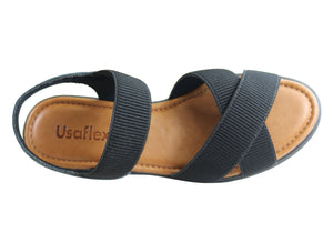 Usaflex Jetty Womens Comfortable Cushioned Sandals Made In Brazil