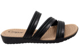 Campesi Vanessa Womens Brazilian Slides Sandals With Massage Footbed