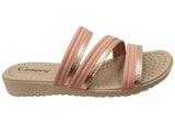 Campesi Vanessa Womens Brazilian Slides Sandals With Massage Footbed