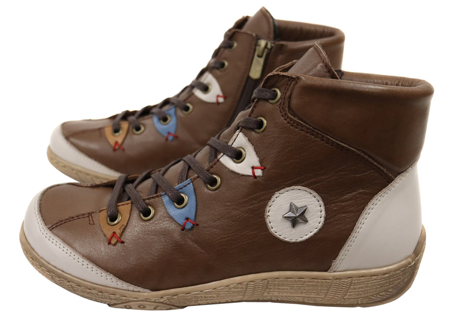 Orizonte Tova Womens European Comfortable Leather Ankle Boots