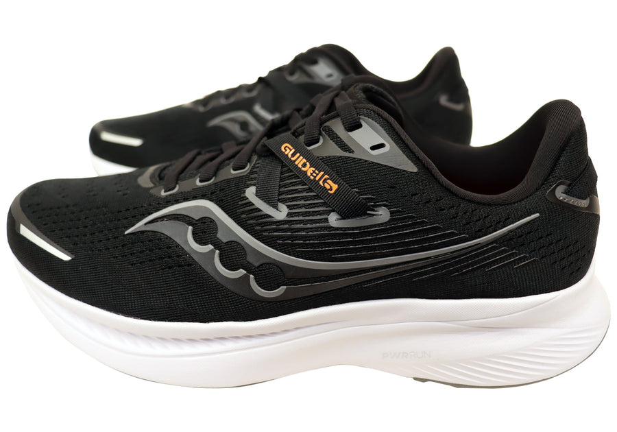 Saucony Mens Guide 16 Comfortable Wide Fit Athletic Shoes