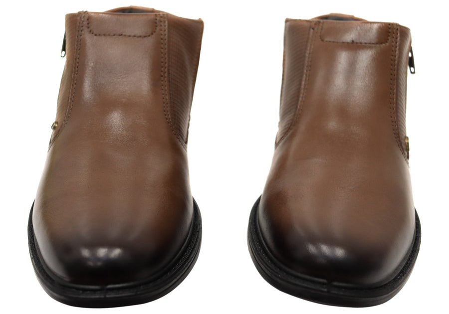 Pegada Xavier Mens Comfortable Leather Boots Made In Brazil