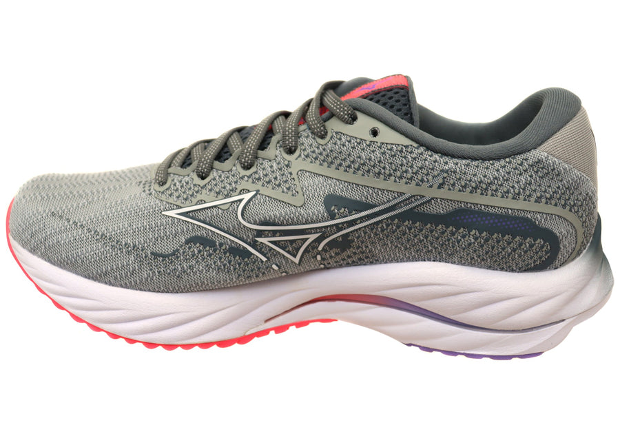 Mizuno Womens Wave Rider 27 Wide Fit Comfortable Running Shoes