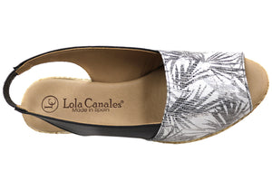 Lola Canales Tropicanna Womens Spanish Leather Wedge Sandals