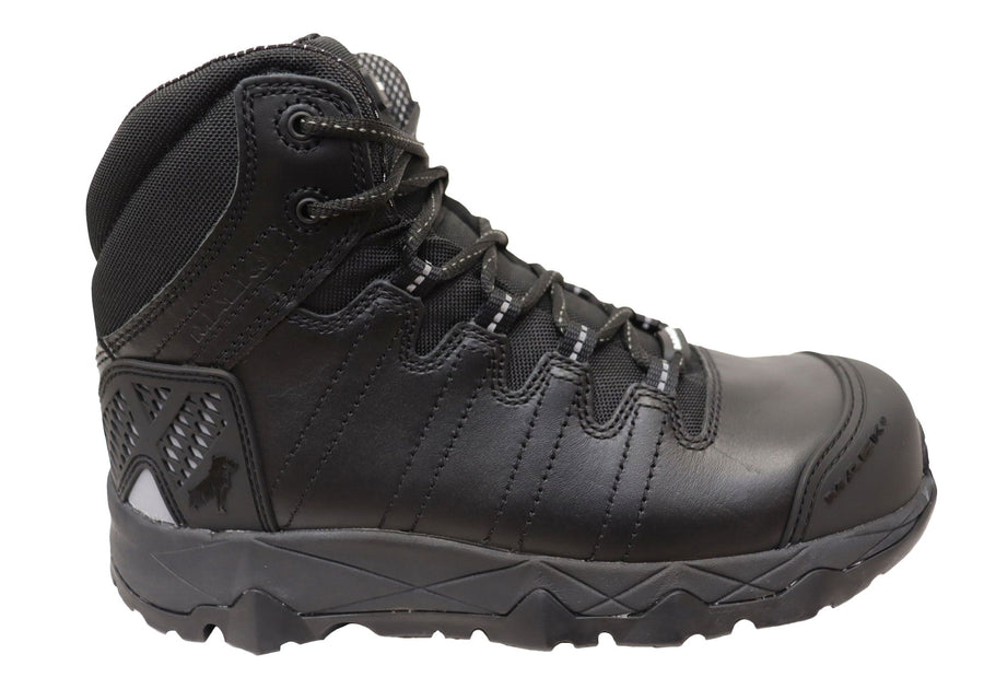 Mack Mens Octane Leather Composite Toe Safety Boots With Zip