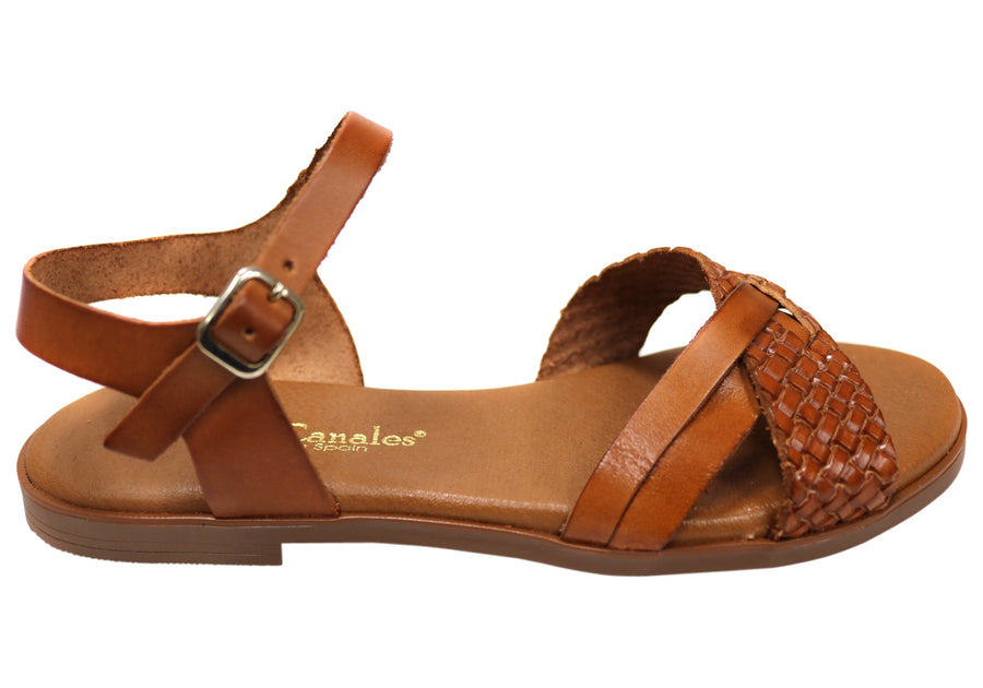 Lola Canales Joyce Womens Comfortable Leather Sandals Made In Spain