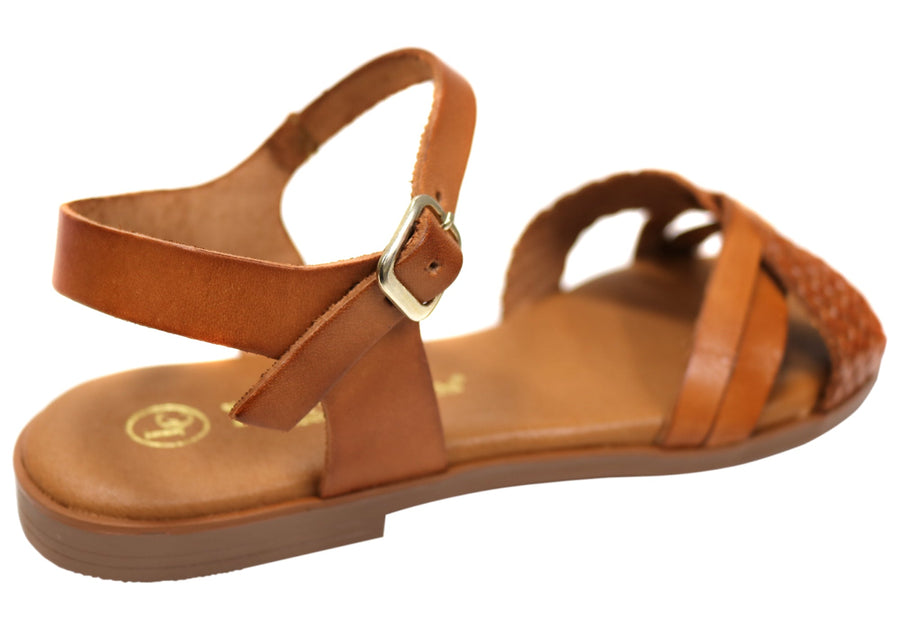 Lola Canales Joyce Womens Comfortable Leather Sandals Made In Spain