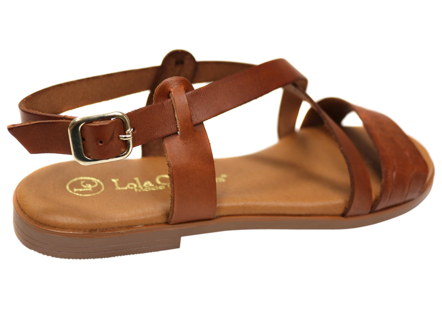 Lola Canales Mistee Womens Comfortable Leather Sandals Made In Spain