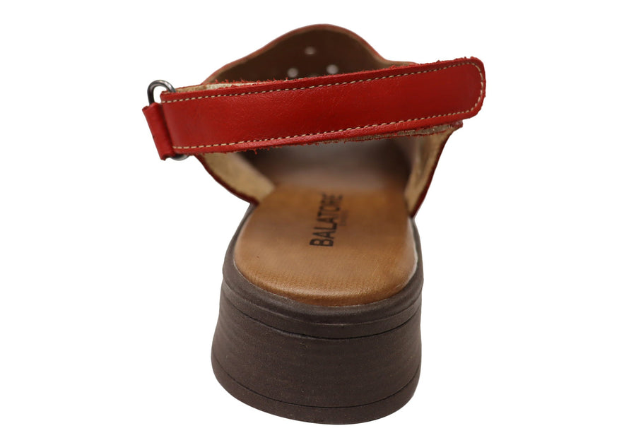 Balatore Rosie Womens Comfortable Brazilian Leather Low Heel Sandals