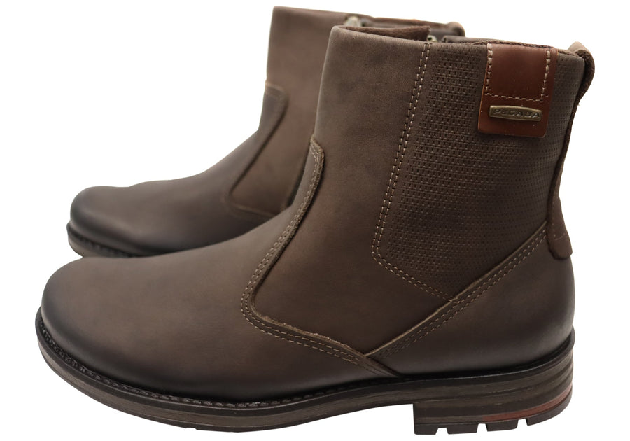 Pegada Banjjo Mens Comfortable Leather Boots Made In Brazil