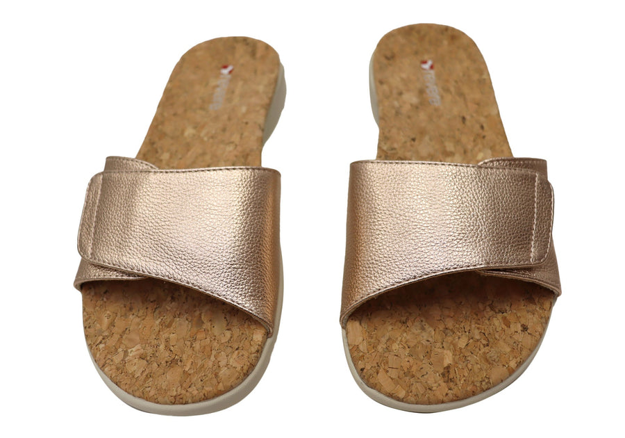 Revere Macau Womens Comfortable Leather Slides Sandals