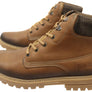 Pegada Hummer Mens Comfortable Leather Lace Up Boots Made In Brazil