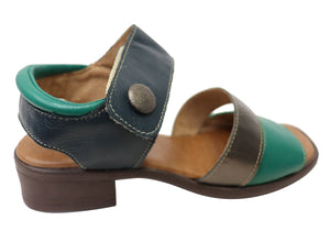 Balatore Daphe Womens Comfortable Brazilian Leather Low Heel Sandals