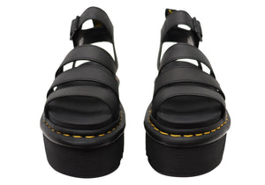 Dr Martens Womens Blaire Quad Hydro Leather Platform Sandals