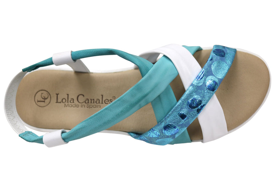 Lola Canales Bella Womens Comfortable Leather Sandals Made In Spain