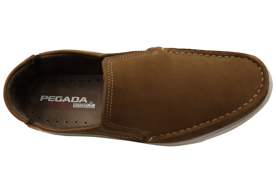 Pegada Rye Mens Comfortable Brazilian Leather Slip On Casual Shoes