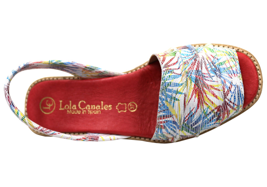 Lola Canales Melon Womens Comfortable Leather Sandals Made In Spain