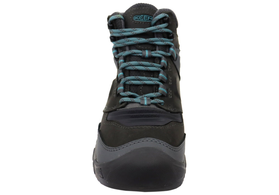 Keen Womens Comfortable Leather Ridge Flex Mid Waterproof Hiking Boots