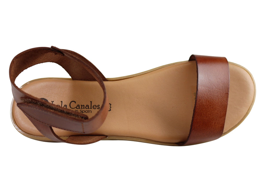 Lola Canales Glory Womens Comfortable Leather Sandals Made In Spain