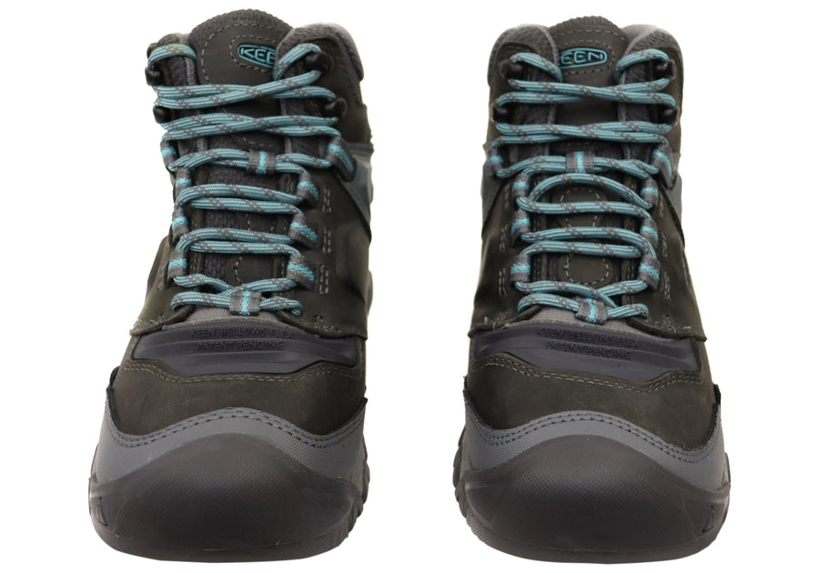 Keen Womens Comfortable Leather Ridge Flex Mid Waterproof Hiking Boots