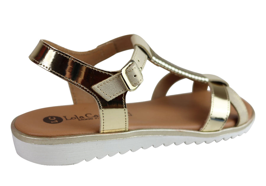 Lola Canales Gina Womens Comfortable Leather Sandals Made In Spain