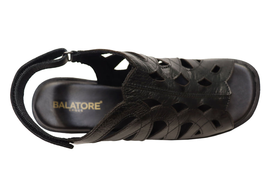 Balatore Cello Womens Comfortable Brazilian Leather Low Heel Sandals