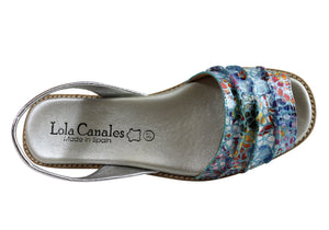 Lola Canales Melody Womens Comfortable Leather Sandals Made In Spain