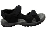 Cabello Comfort Trek Womens Leather Adjustable Strap Sandals
