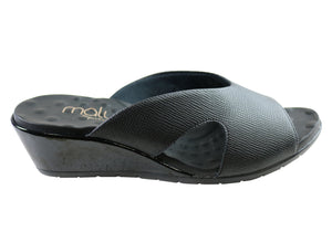 Malu Supercomfort Emerson Womens Comfort Wedge Slides Made In Brazil