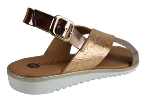 Lola Canales Gara Womens Comfortable Leather Sandals Made In Spain